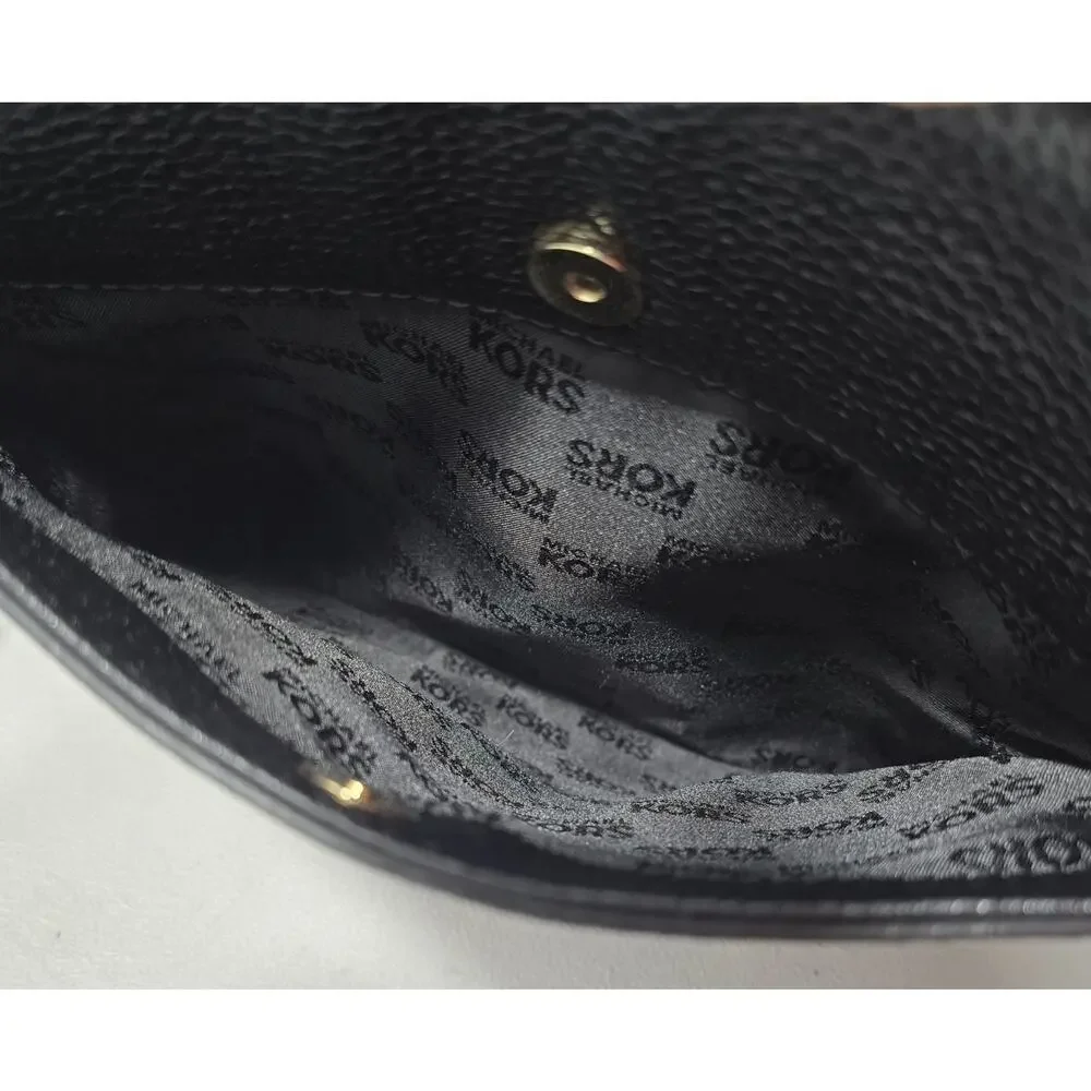 Michael Kors Jet Set Messenger Bag Black Leather Crossbody